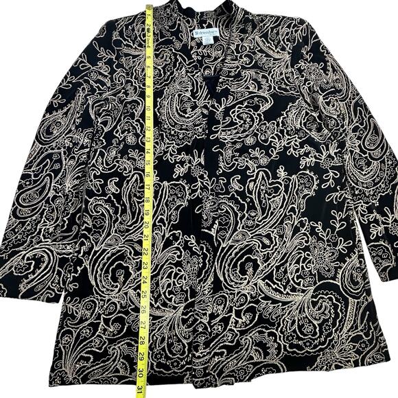 Dressbarn Event Jacket Women 16W Shimmer Gold Glitter Black Velour Mock Tank Top - Picture 12 of 12